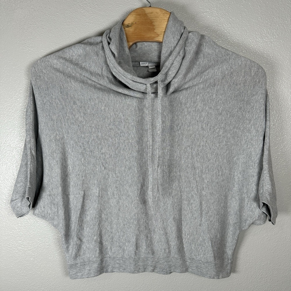Pure J Jill Organic Cotton Cashmere Cowl Neck Dolman Cowl Neck Sweater Womens LP